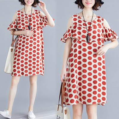 【韓國K.W.】韓國氣質美感露肩洋裝