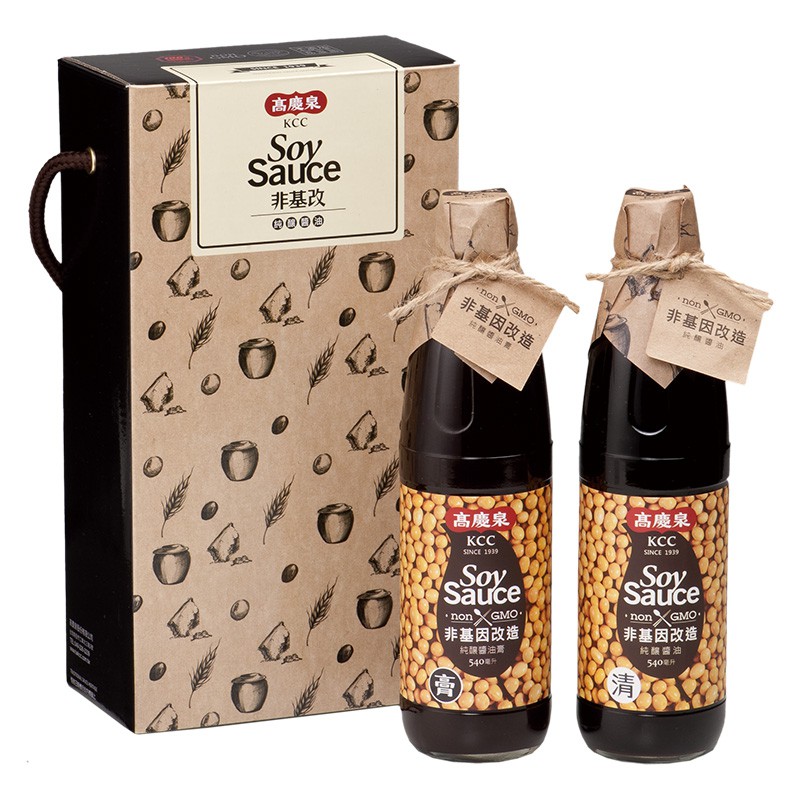 高慶泉 時尚非基改醬油禮盒540mlx2 (公司直售)
