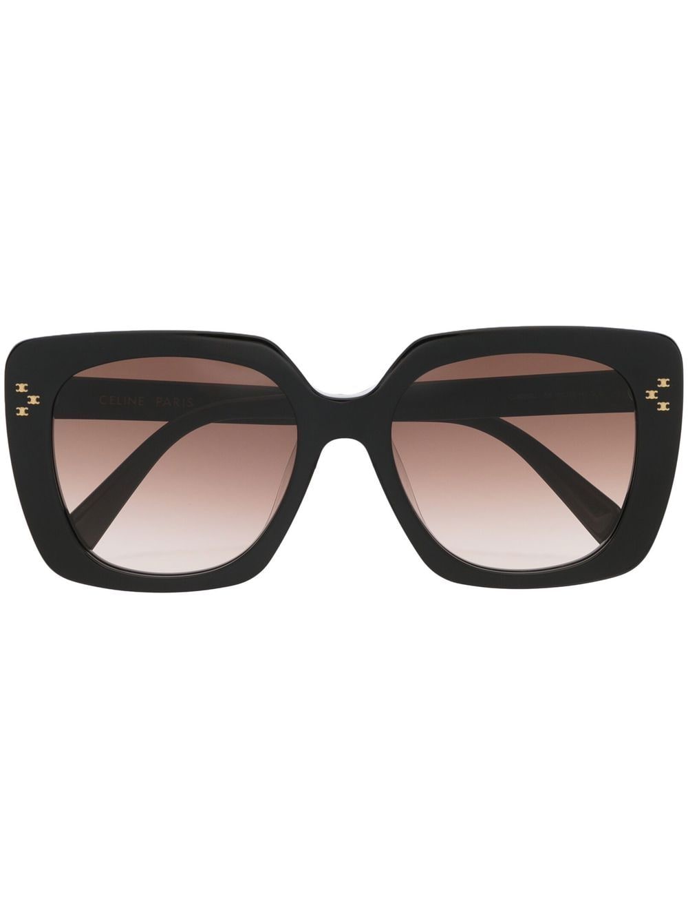 Celine Eyewear - square-frame sunglasses - women - Acetate - 55 - Black