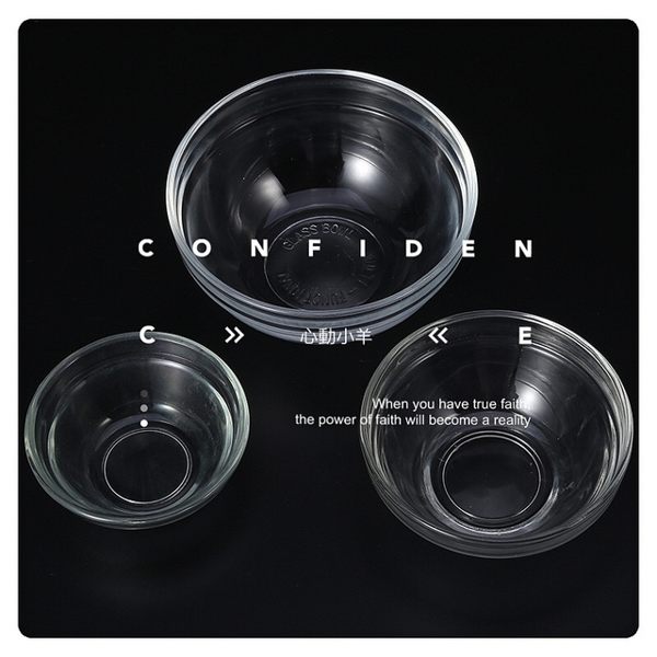 玻璃面膜碗調膜碗精油碗沙拉碗透明玻璃碗環保DIY面膜工具多號可選口徑口徑6cm，高3.6cm(小)