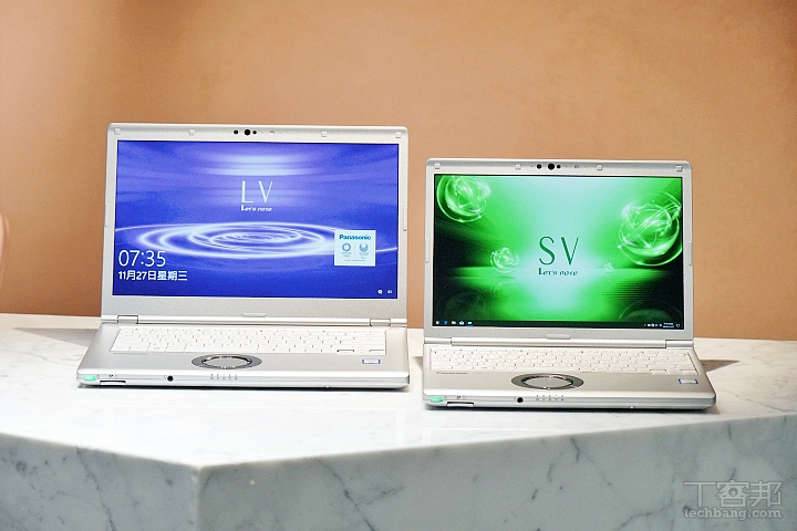 此次 12 吋 Toughbook CF-SV8（右） 與 14 吋 Toughbook CF-LV8（左）同時上市。