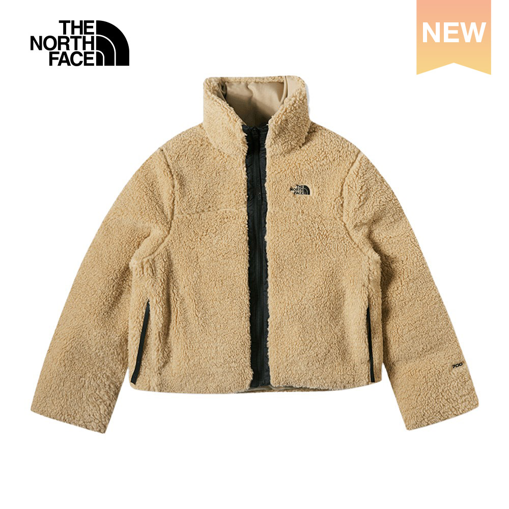 The North Face北面UE女款卡其色防潑水保暖舒適兩面穿羽絨外套｜83QGLK5