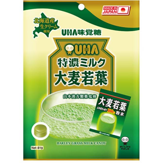 UHA 味覺糖 特濃牛奶糖(大麥若葉)81g【小三美日】團購／糖果 D041294