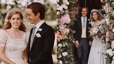 英國女王伊莉莎白二世孫女碧翠絲公主結婚了！身穿女王復古禮服喜嫁義大利貴族，浪漫皇室婚禮照曝光