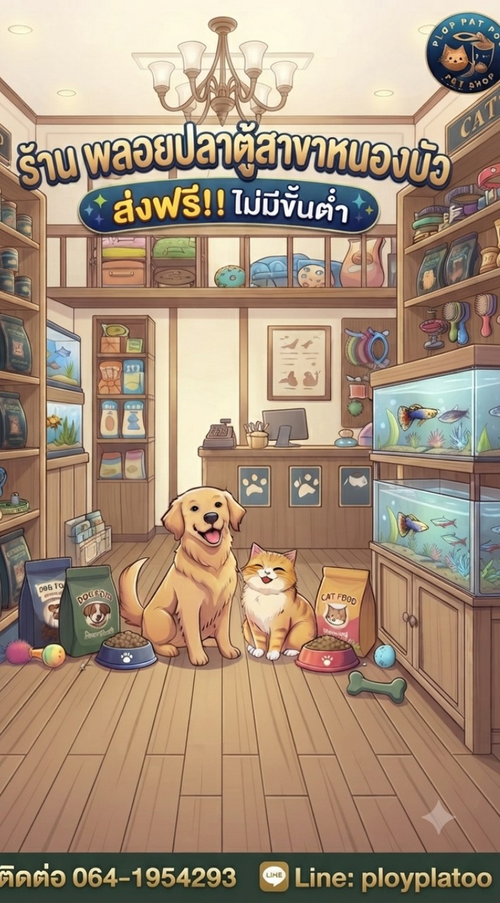 พลอยปลาตู้สาขาหนองบัว 🐶 มีเดลิเวอรี่แล้วจ้า🛵✨️