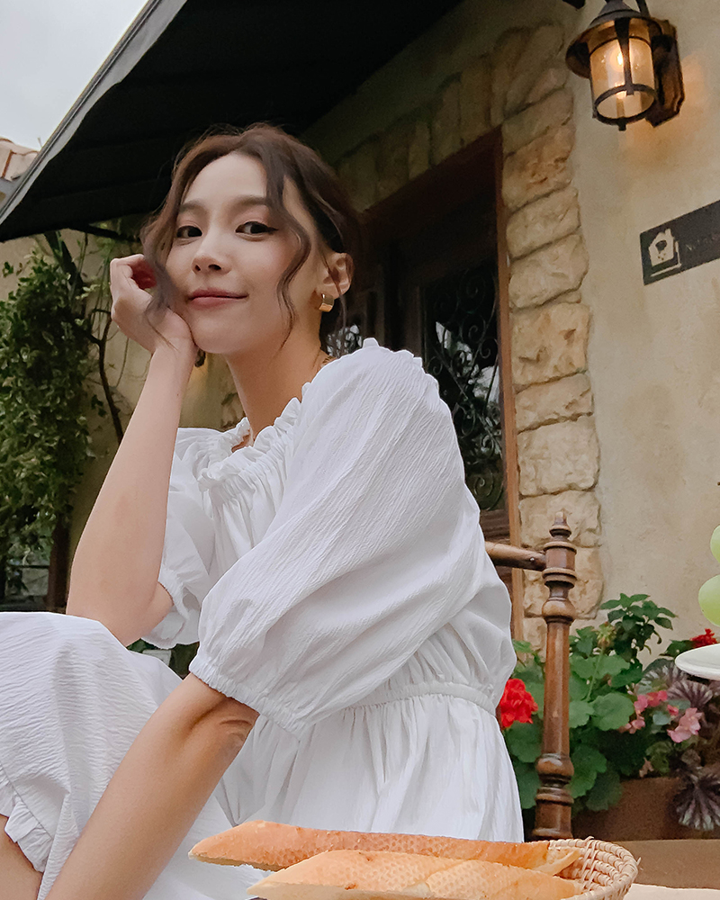 優雅澎澎短洋裝-Mercci22