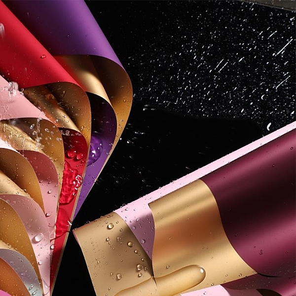 韓式花束包裝紙金色包裝紙留金雙色歐雅紙包花防水材料鮮花包裝紙