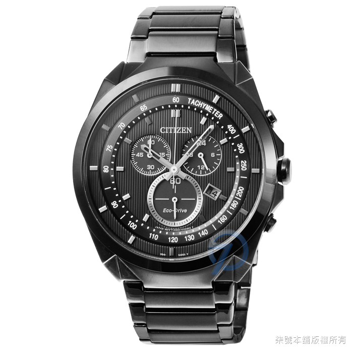 CITIZEN原廠光動能石英機芯 不鏽鋼錶殼錶帶 強化玻璃鏡面 日期顯示視窗 計時碼表功能 防水100米 錶殼尺寸: 寬4.6 (含龍頭) X 高 4.5 X 厚1.1cm 鏡面尺寸 : 直徑約 3.