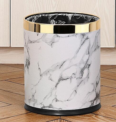 雙層垃圾桶家用歐式創意無蓋客廳臥室可愛廚房衛生間不銹鋼辦公室