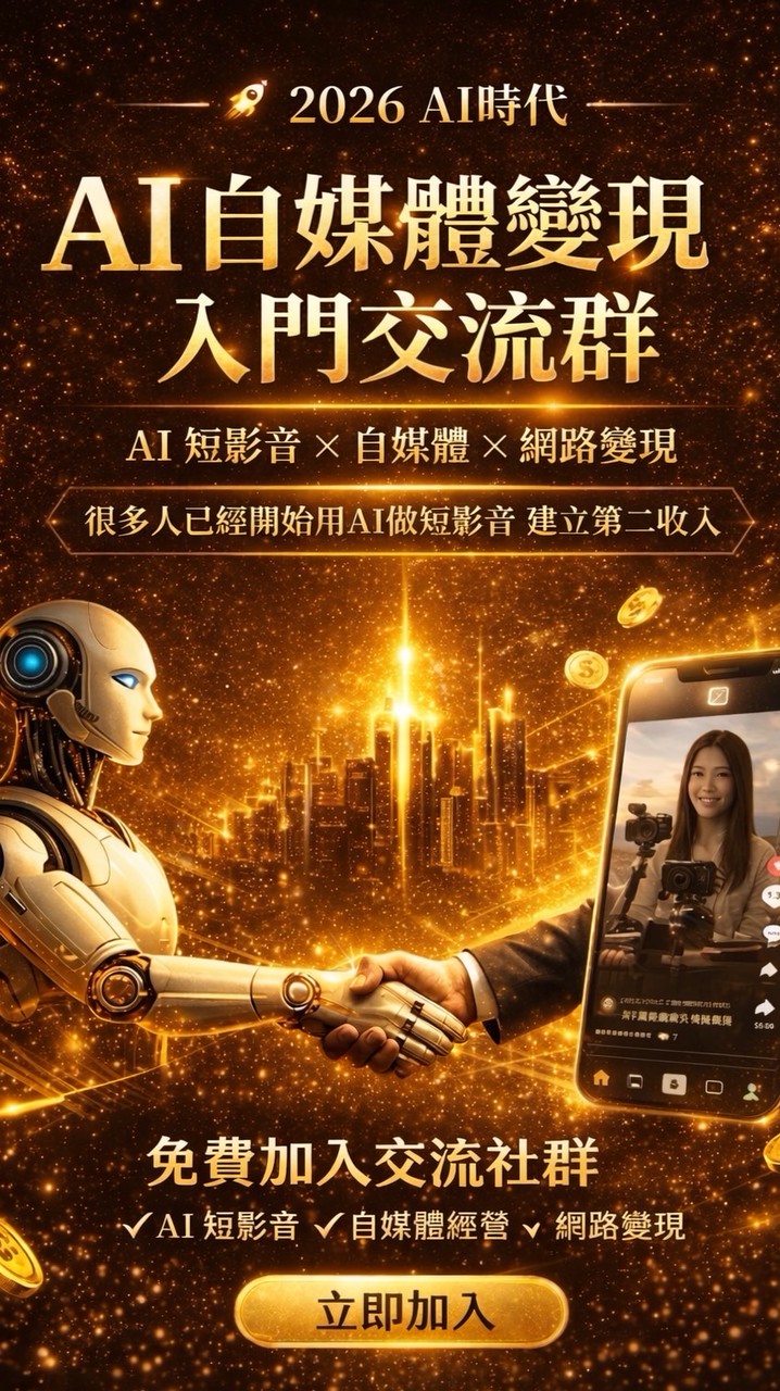 🚀2026 AI自媒體變現｜入門交流群
