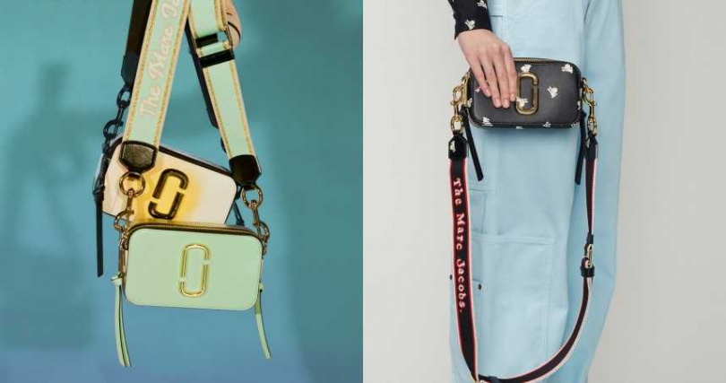 MARC JACOBS Snapshot相機包推出「噴彩塗鴉」和「厭世小羊」的圖騰新款。Marc Jacobs 噴彩塗鴉Snapshot和(右)厭世小羊款/16,900元。(圖/品牌提供)