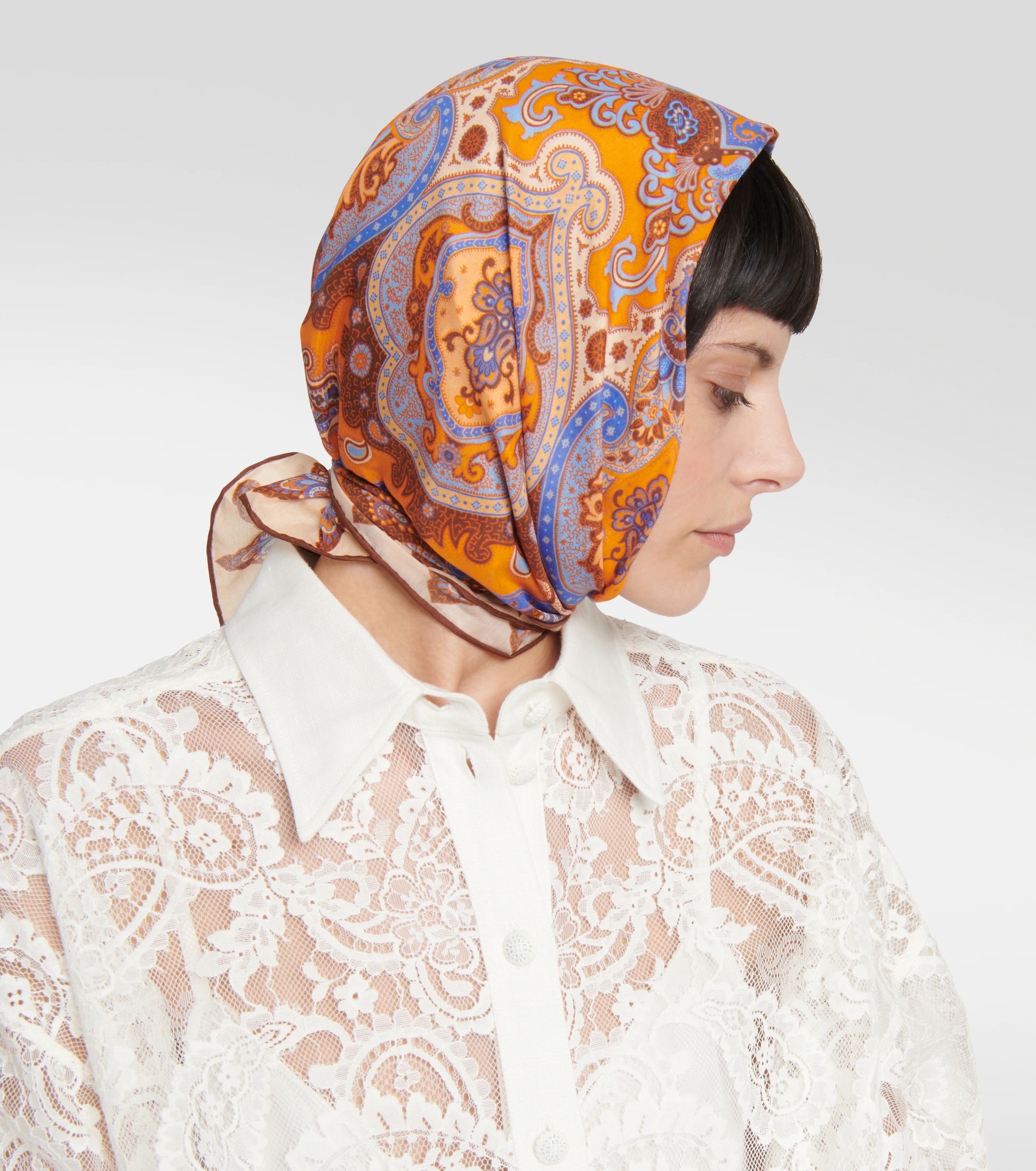 ZIMMERMANN Paisley cotton and silk scarf