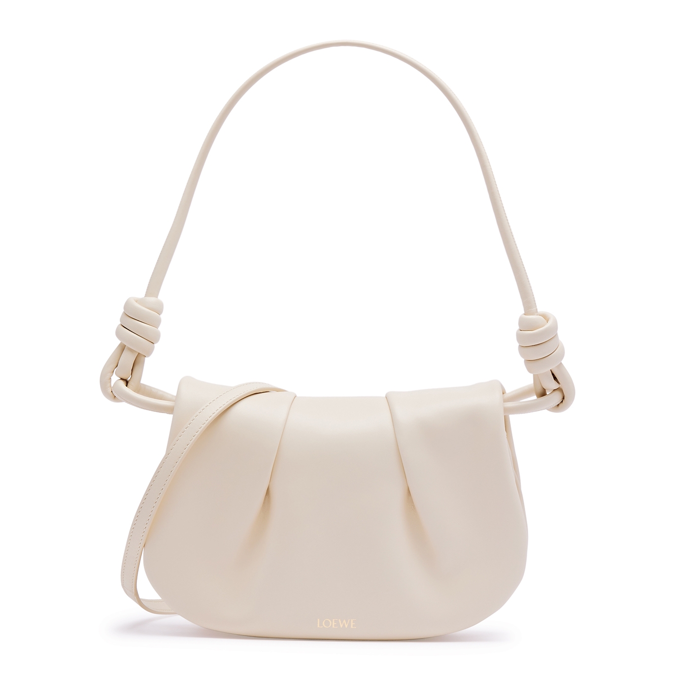 Loewe Paseo Leather Shoulder Bag - Off White