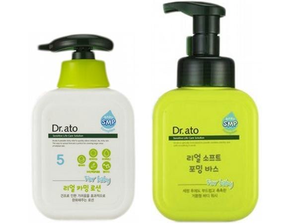 韓國 Dr.ato~5號敏寶寶倍滋潤舒敏乳液(350ml)+韓國 Dr.ato~敏寶寶柔軟泡泡浴慕斯(350ml) 組合款【D107027】，還有更多的日韓美妝、海外保養品、零食都在小三美日，現在購買