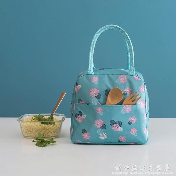 加厚飯盒袋子保溫袋便當袋手提包鋁箔保暖手拎袋帆布袋學生拎午餐 科炫數位