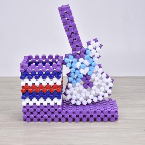 手工編織珠子吉他筆筒DIY材料串珠辦公用品擺件家居文具飾品工藝 英雄聯盟