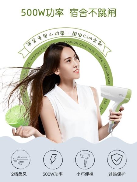 220V 奔騰吹風機學生女宿舍用500W小功率不跳閘迷你便攜寢室家用電風筒 好再來小屋