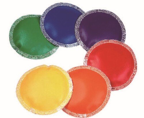 卡樂咪圓形沙包 幼稚園運動器材扔沙包游戲 早教體育戶外投擲玩具隨機顏色單個