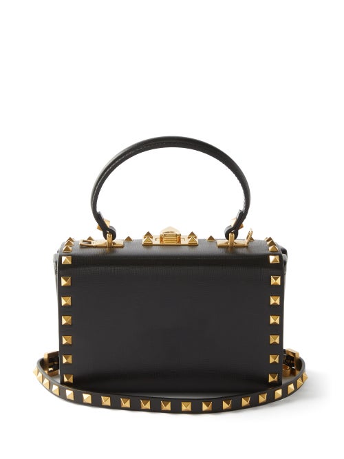 Valentino Garavani - Alcove Rockstud Mini Leather Cross-body Bag - Womens - Black