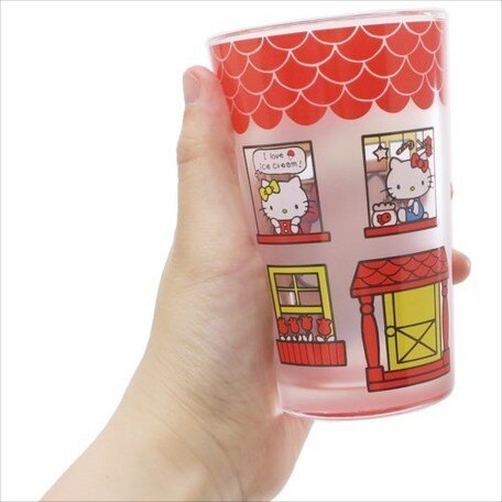 大賀屋 Hello Kitty 玻璃杯 水杯 茶杯 酒杯 透明 水晶 玻璃 杯子 凱蒂貓 KT 日貨 J00013691