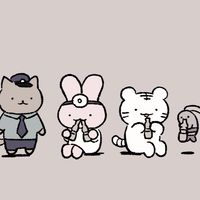 日韓代購 白虎與黑虎蝦 綜合人氣插畫角色