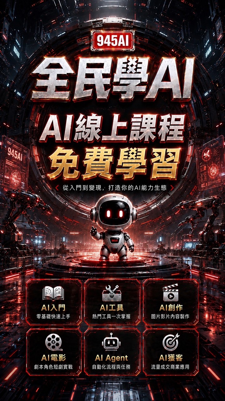 945AI全民學AI免費課程群