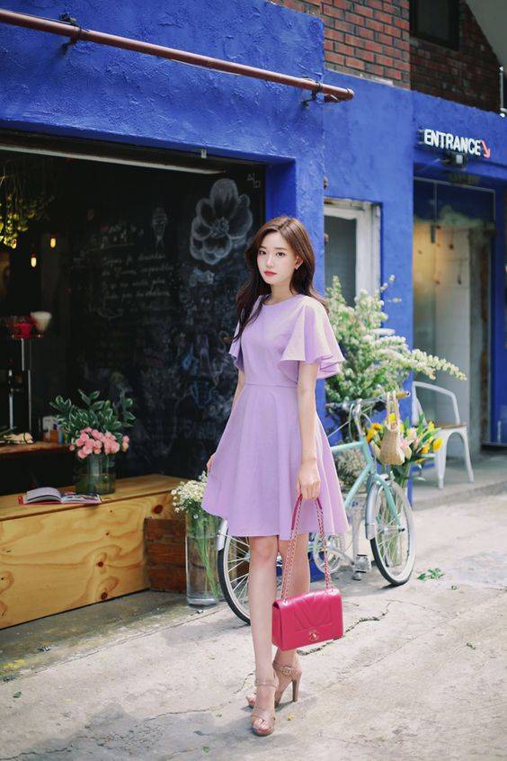 dress ungu lilac