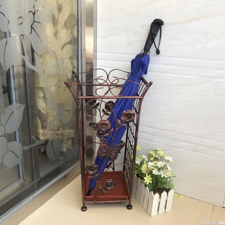 雨傘架 欣尚美歐式復古鐵藝家用雨傘架大堂酒店雨傘桶創意垃圾桶收納架