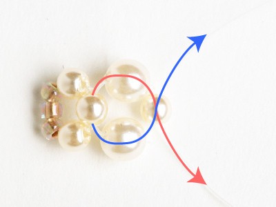 8の字編みで作るビーズの指輪の簡単な作り方