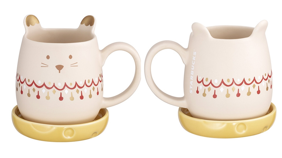 星巴克新年限定12OZ金鼠馬克杯，售價NT580