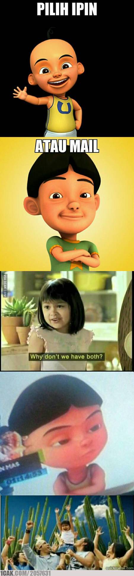 10 Meme Upin Ipin Ngelantur Abis