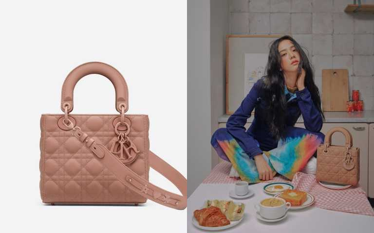  DIOR My ABCDior Ultra Matte 極致霧玫瑰粉籐格紋小牛皮 145,000元（圖／品牌提供）