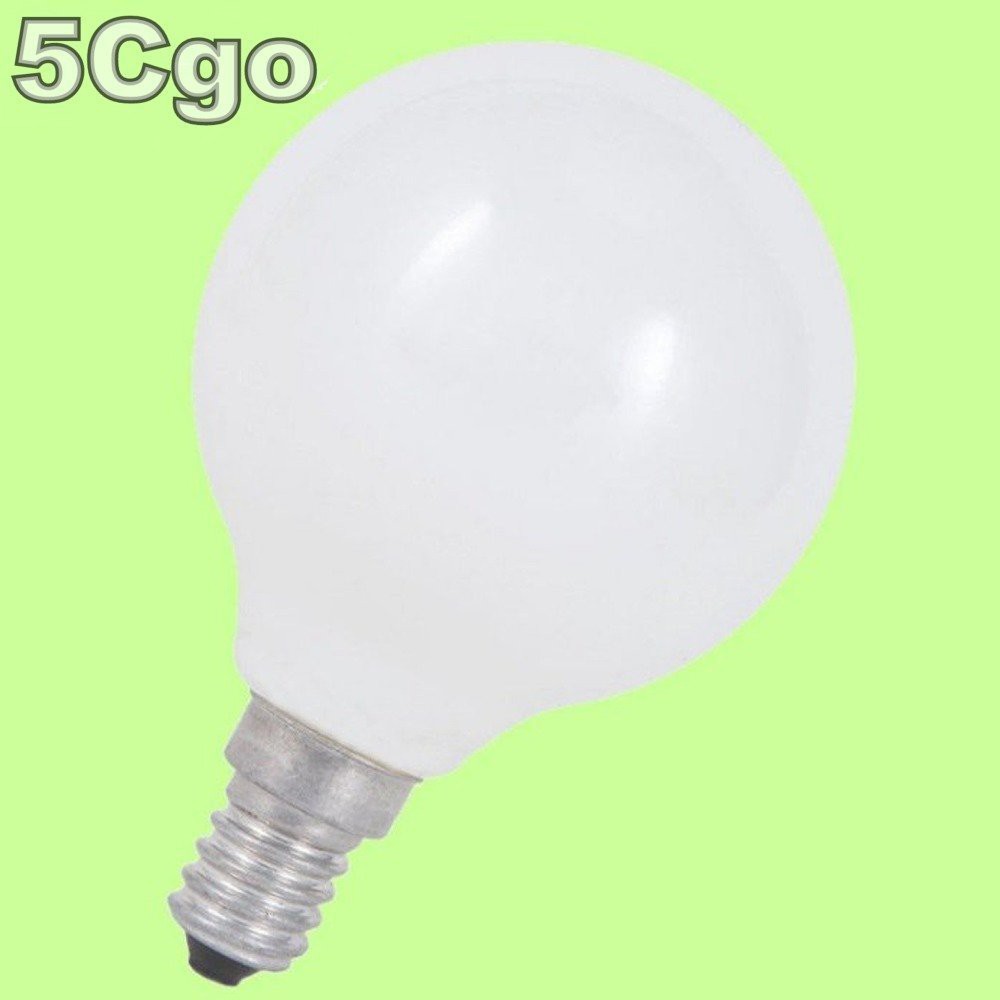 5Cgo LED E14 奶白龍珠燈泡球型圓形 G60 5W亮白光保證不會閃頻 另暖白光 110V 【權宇含稅】