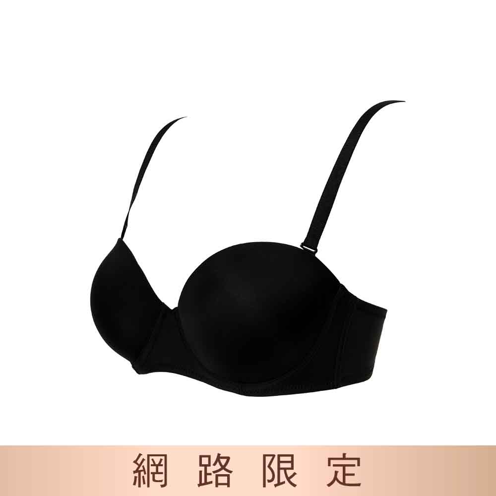 t-shirt 無痕罩杯設計魔術胸罩半罩杯+可拆式肩帶可拆式肩帶e002473 k9