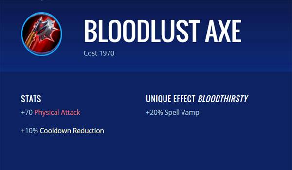 Bloodllust Axe Mobile Legends