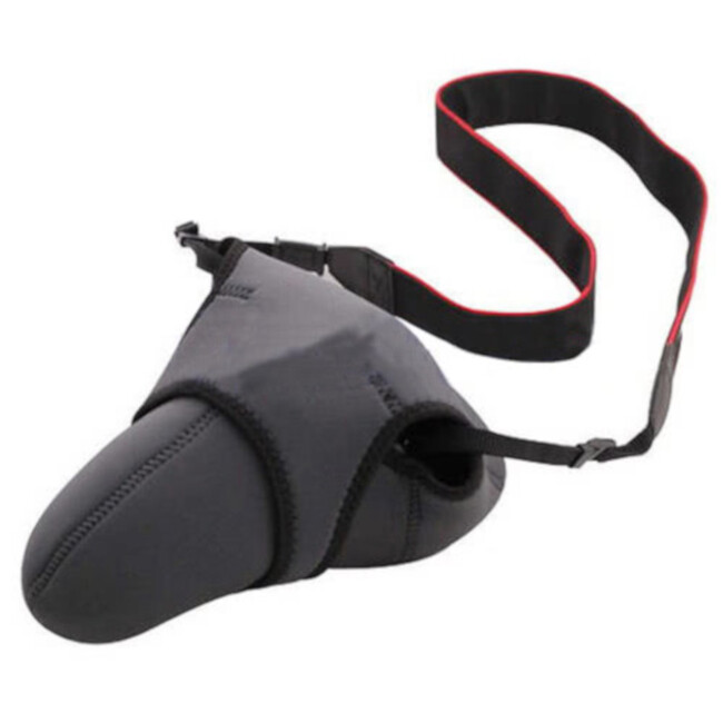 具有強烈的耐熱，耐天候 具有耐曲繞龜裂和耐磨性 具有耐油，阻燃等特性 單眼相機包(L&S尺寸可選擇) 採用NEOPRENE氯丁橡膠材料製造，EOPRENE除了擁有許多和天然橡膠相同的性質外， 還具有強