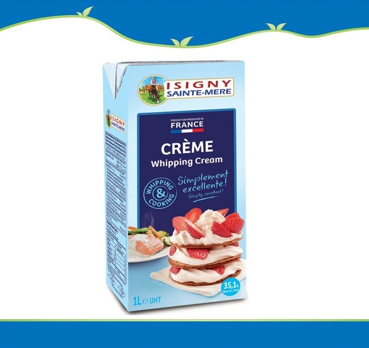 【法國伊思妮】動物性鮮奶油 (原裝1000ml)►高達35％乳脂肪的頂級鮮奶油