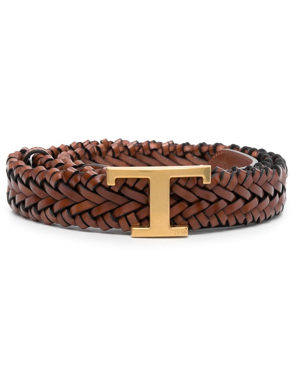 Tod's - T Timeless leather belt - men - Calf Leather/Metal - 90 - Brown