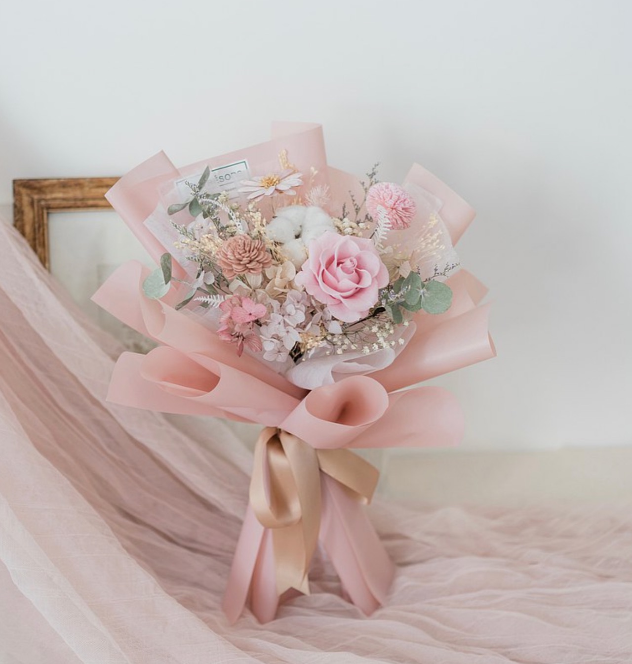 SSL母親節花束 永生玫瑰花束 母親節 乾燥花束 永生花 乾燥花束