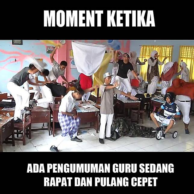 10 Meme Gaya Anak Sekolah Ini Konyolnya Bikin Cengar cengir