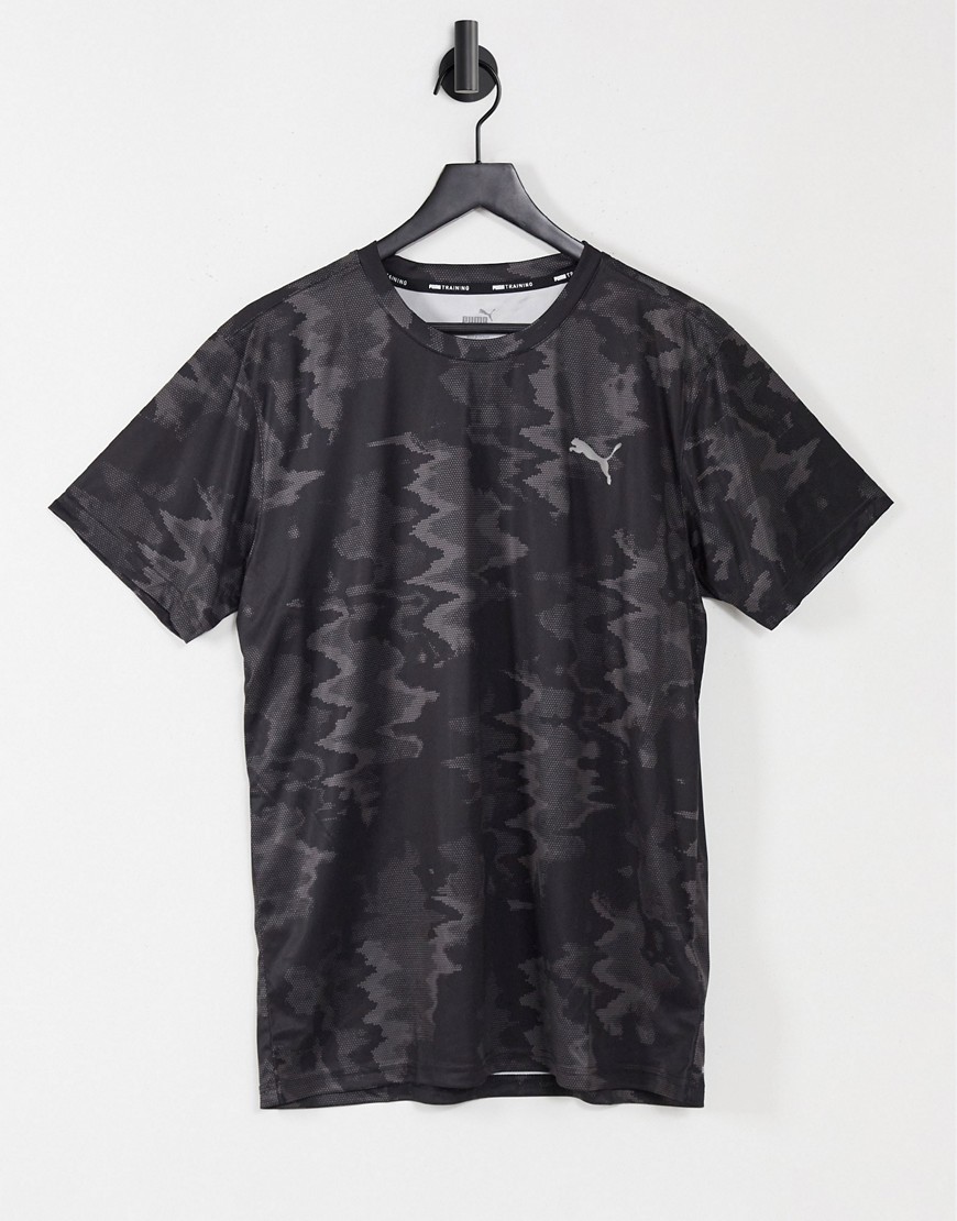 T-shirt by PUMA Fresh gear, fresh motivation All-over print Crew neck Short sleeves PUMA logo print 
