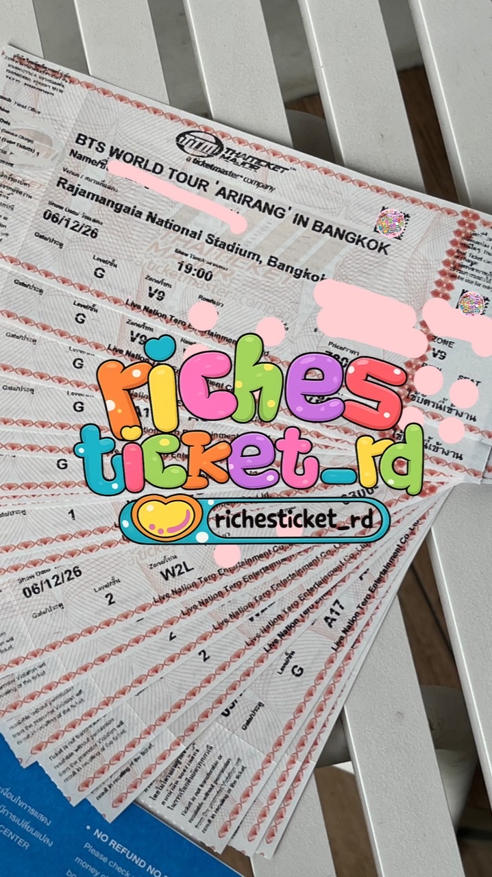 BTS World Tour ticket By Richesticket