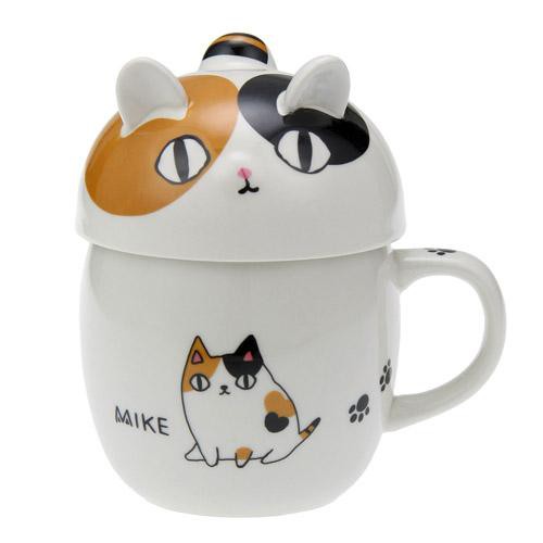 它有黑貓，白貓和花貓三種。 規格詳情微波爐可用 家用洗碗機 注意事項請勿在烤箱中使用。 它不適用於發生諸如快速冷卻或快速加熱之類的突然溫差的情況。 サイズ マグ：径7．5×高さ8．3cm （蓋使用時：