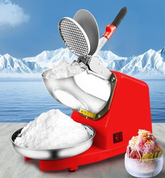 雙刀碎冰機商用大功率打冰機小型刨冰機電動奶茶店手動冰沙機