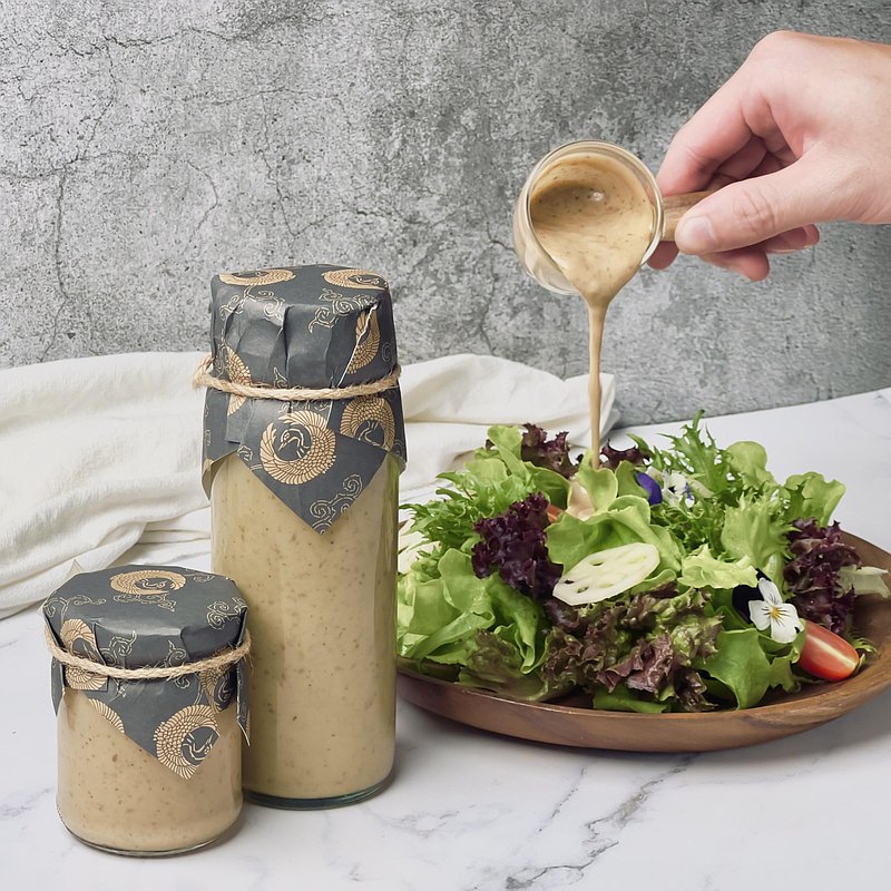 【丹雲沙拉醬】胡麻醬300ml、沙拉、水耕生菜、萵苣