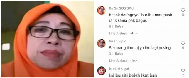 Ciprit Komentar Kocak Ibu Sri Guru Viral Tiktok Sosoknya Bikin Penasaran