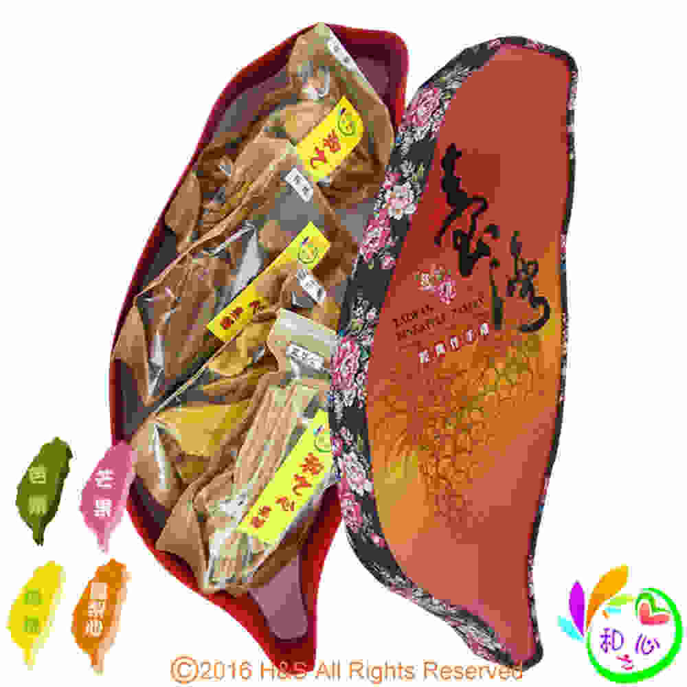 《和之心》精選綜合大寶島果乾禮盒A(芭樂/楊桃/芒果/鳳梨心各150克)