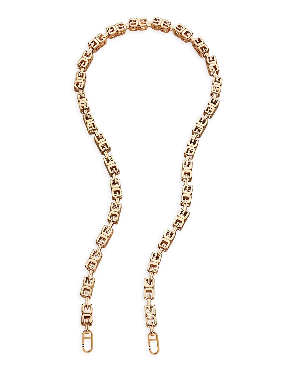 Givenchy Goldtone G Cube Strap Chain