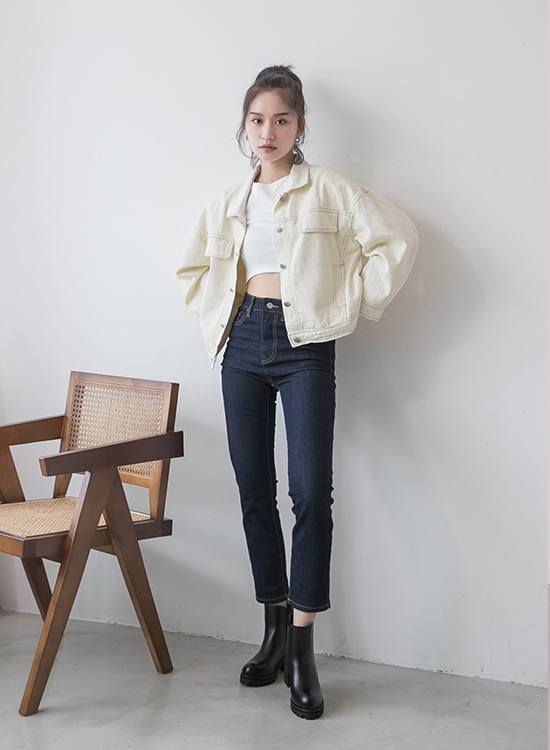 D+AF厚底高跟切爾西短靴 切爾西靴穿搭 女