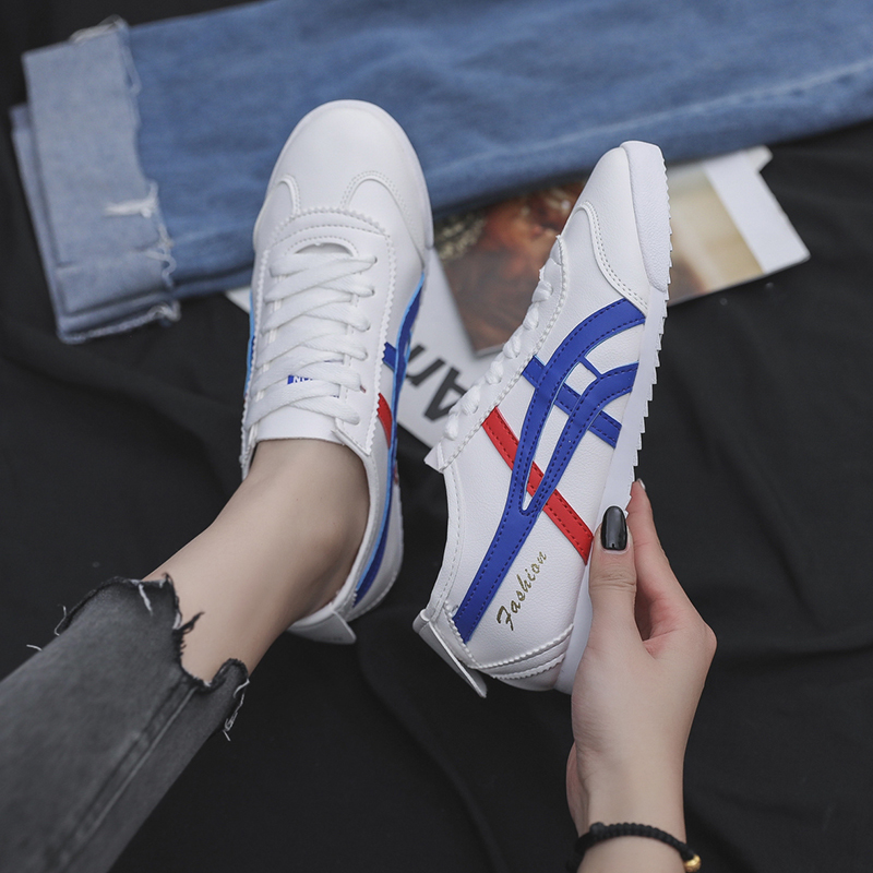 《渤海女鞋店》網紅時尚小白鞋女2020春夏季新款百搭休閑單鞋學生圓頭跑鞋潮闆鞋